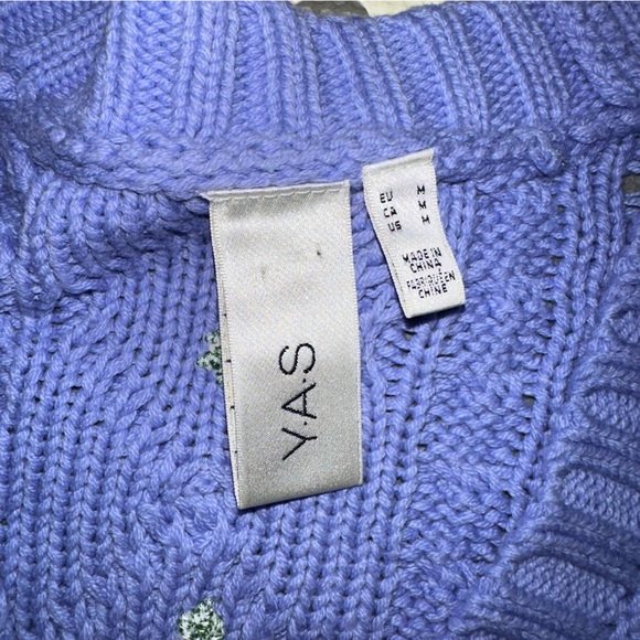 YAS Ditta Embroidered Pointelle Cardigan - Picture 9 of 12